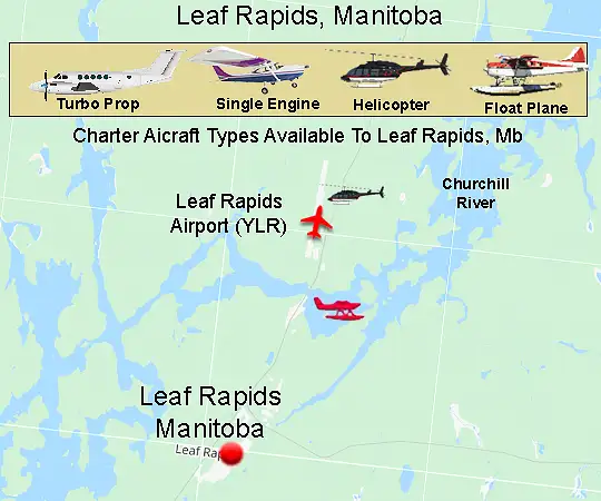 Leaf Rapids Airport runway and terminal area